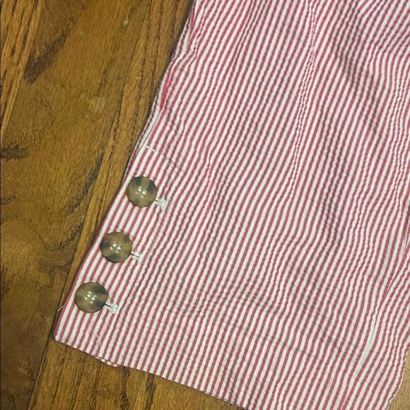 Talbots Pink and White Striped Skimmer Pants size 8  A - Picture 4 of 10